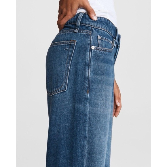 NWT Rag & Bone Logan Jeans Denim in Jasper Dark Blue - Picture 3 of 13